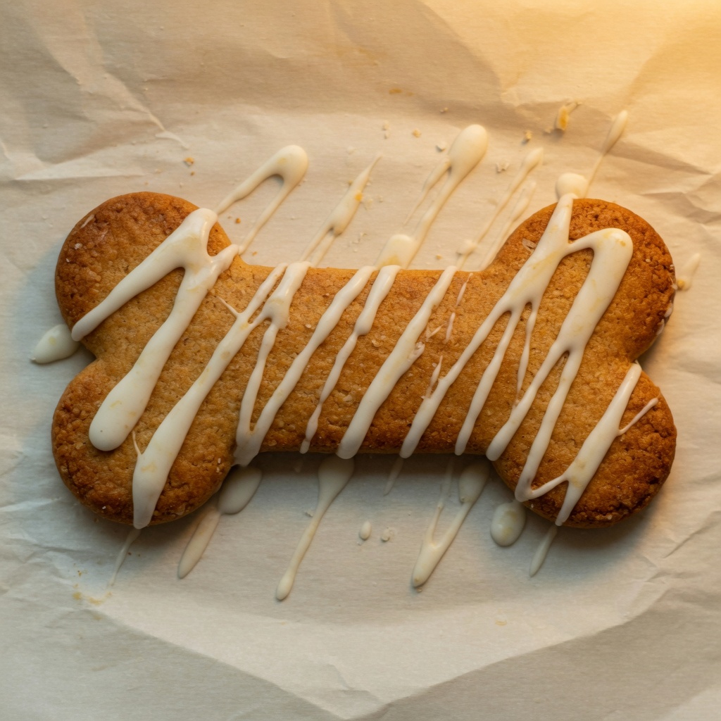Galleta en forma de hueso.